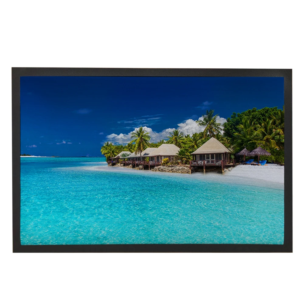 Tropical Bathroom Carpet,Beach Doormat for Entrance Door,Blue Door Mat