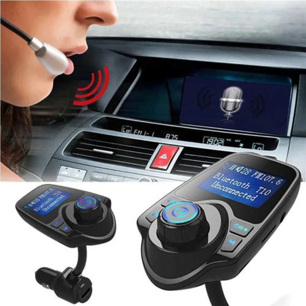 Useful Bluetooth Hands-free Car Kit FM Transmitter MP3 USB Car Charger