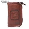 Men Key chain Genuine Leather Handmade Retro Multifunctional Car Key Case Cowhide Vintage Women Housekeeper Holder Keychain ► Photo 1/6