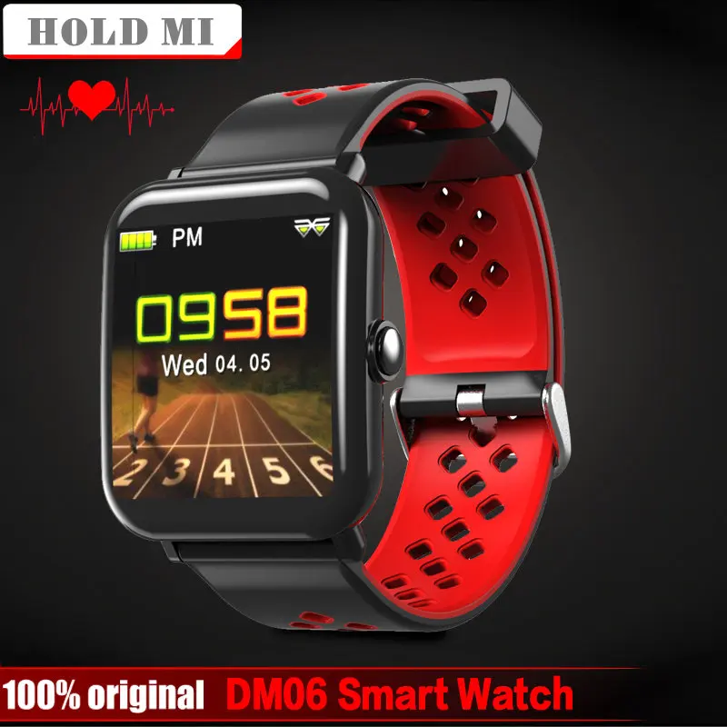 

Color Smart Watch DM06 Bluetooth Sport Watch Waterproof Heart Rate Sleep Monitor Multi Functions Chargeable Ios Androd Phone