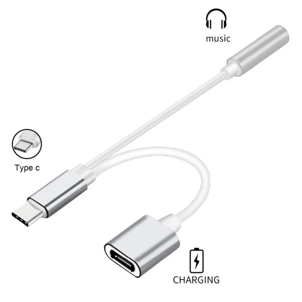 Внешний кабель USB Type C на аудиоразъем 3 5 мм для наушников зарядный адаптер Letv 2/Xiaomi