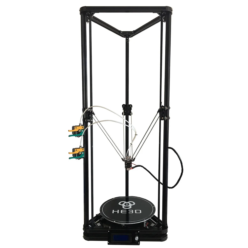 HE3D K280 Kossel delta 3D принтер, DC 24V400w мощность, большой размер печати, Высокая скорость, автоматический уровень, тепло кровать, поддержка мульти материал - Цвет: K280 2in1out