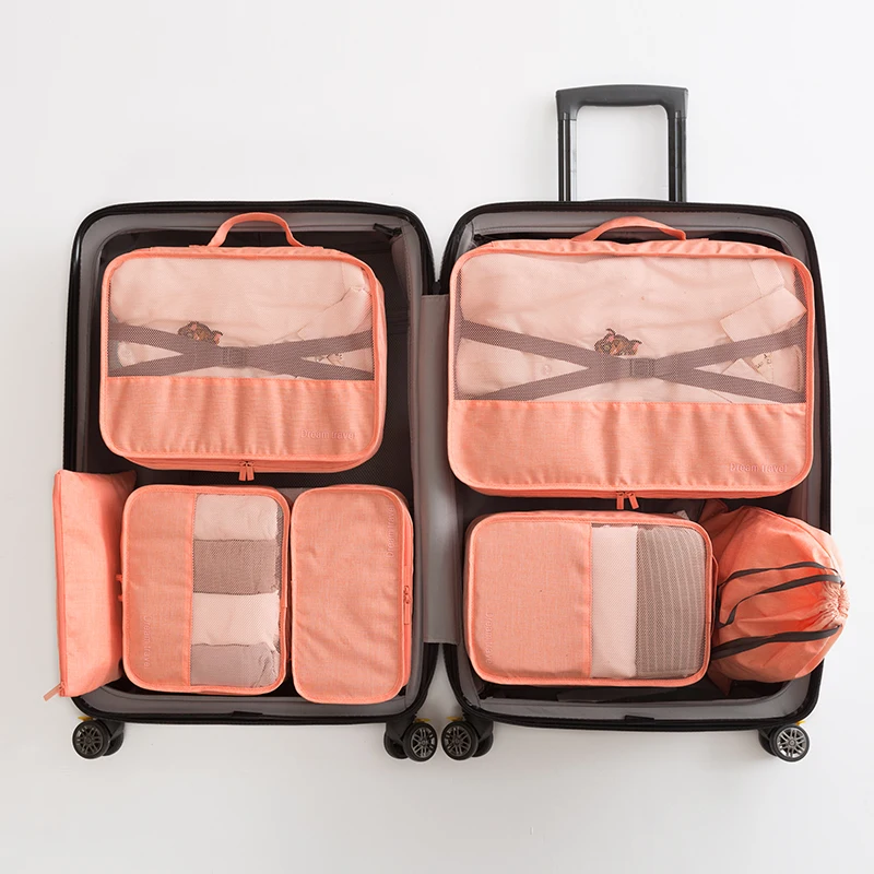 7 шт Модные Портативные складные дорожные сумки, багажное нижнее белье, водонепроницаемые сумки, Туристическая сумка для хранения