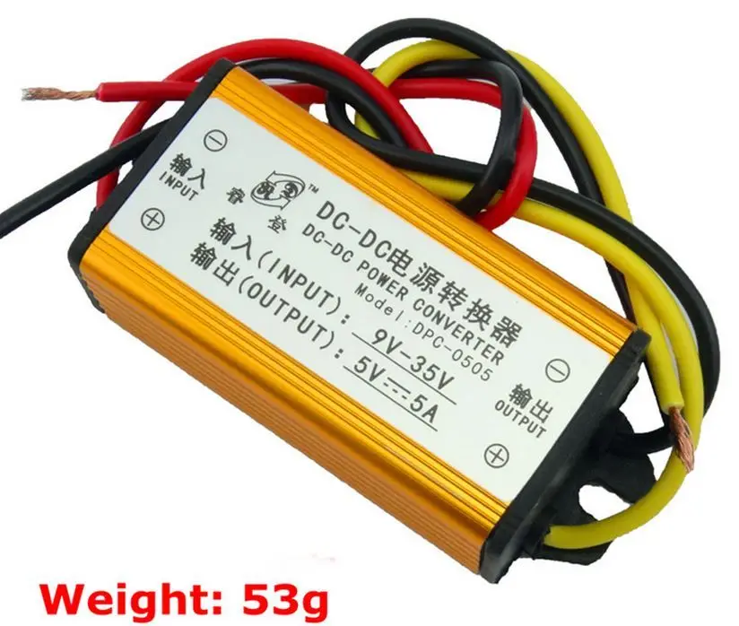 

DC-DC 12V 24V TO 5v 5A Buck Converter Step-down power module CAR LED power