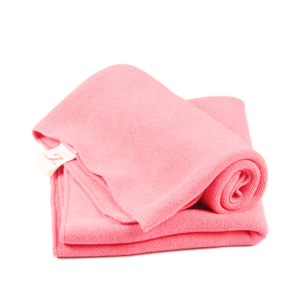 HQ 22*22 см микрофибра для лица, для чистки волос, для полировки автомобиля, без полос, ткань для чистки полотенец, розничная/ - Цвет: pink