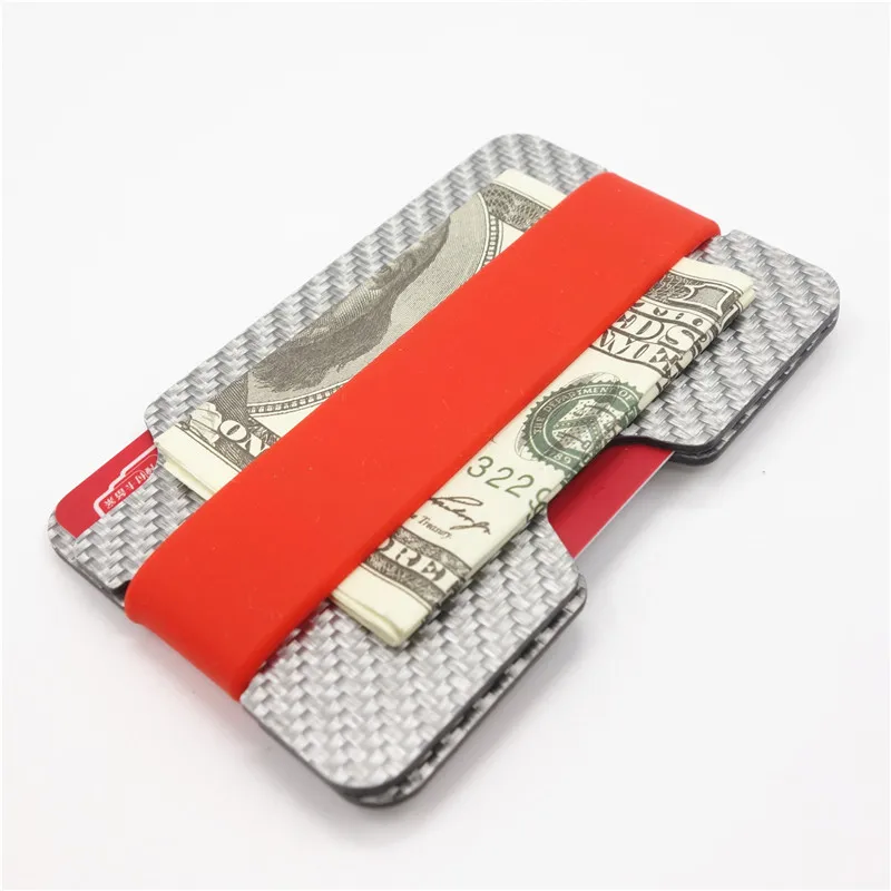 Новая мода углерода волокно RFID Блокировка деньги группа кредитной держатель для карт тонкий женские кошельки прочный 3 К к Чехол кошелек