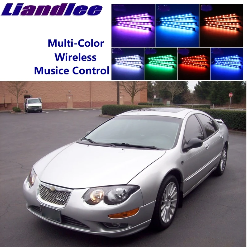 

LiandLee Car Glow Interior Floor Decorative Atmosphere Seats Accent Ambient Neon light For Chrysler 300M 1998~2004