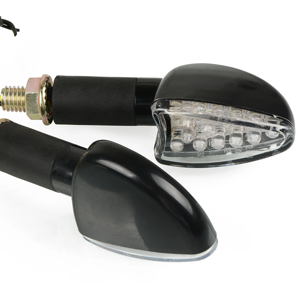 Motorcycle Turn Signal Signals Light Taillight Flexible 12 LED Indicators Blinkers Flashers for Honda GROM MSX125 MT-09 Z800 R3