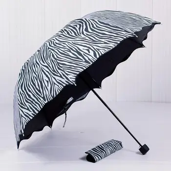 

Umbrella Kids Zebra Design 3 Fold Sun Rain Umbrellas Black Coating Sunny and Rainy Protect Umbrella for Woman WZP169