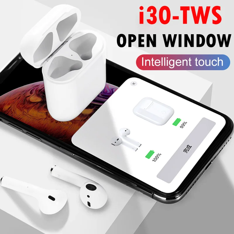 

i30 TWS Bluetooth Earphone Smart Control Wireless Headphones With Mic Bluetooth V5.0 Headset Music Earbuds 1:1 For Air Pods