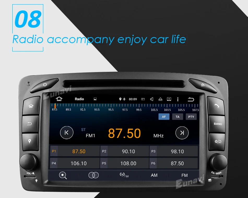 Discount Eunavi 7" 2 Din 1024*600 HD Octa Core 4GB 32GB Android 8.0 Car DVD GPS For Benz C-Class W203 W209 G-Class W463 A Class W168 Vito 13