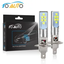 2pcs H1 H3 LED Bulbs Car Light Lamp 12V 6000K White 1400LM Driving Lamp Auto LED Lights