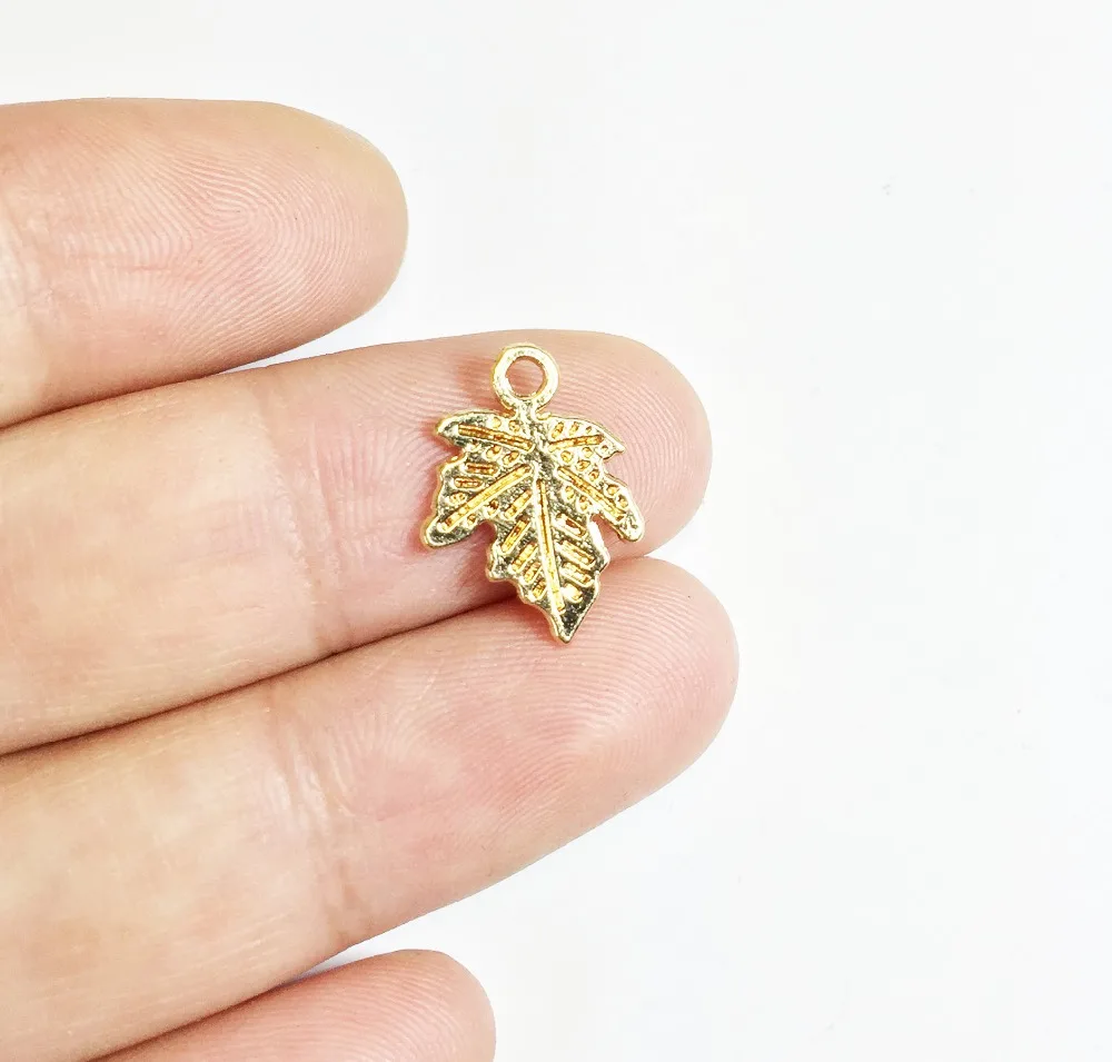 

Eruifa 20pcs 16*12mm Bestsales Nice Maple Leaf Zinc alloy DIY Charms Pendant Jewelry handmade DIY 2 colors