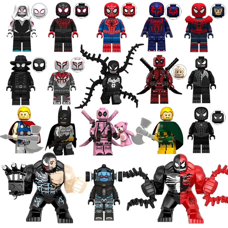 

Multiverse Superhero Building Blocks Miles Venom Spawn Shadow Action Figure Toys for Children Assembly Bricks Model New Style