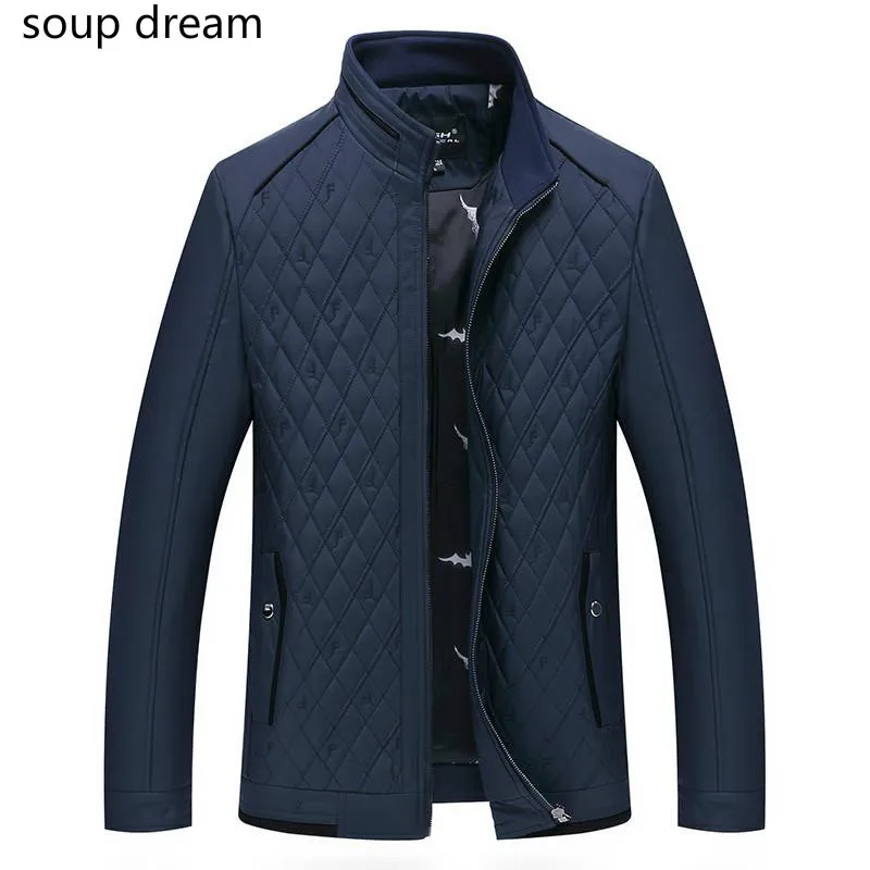 

Men's Jackets 2018 Winter New Men's Cotton Coat Men's Thin Down Jacket Cotton Men's Jacket Light Father Loaded Cotton Jacket