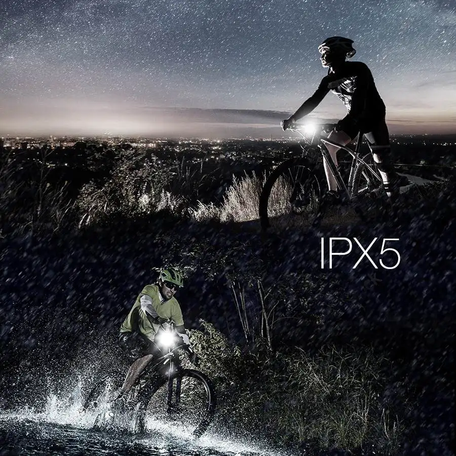 OUTERDO 5 Modes USB Charging Bicycle German Standard Smart Sensor Warning Light Flashlight Waterproof Bike Front Light Headlight