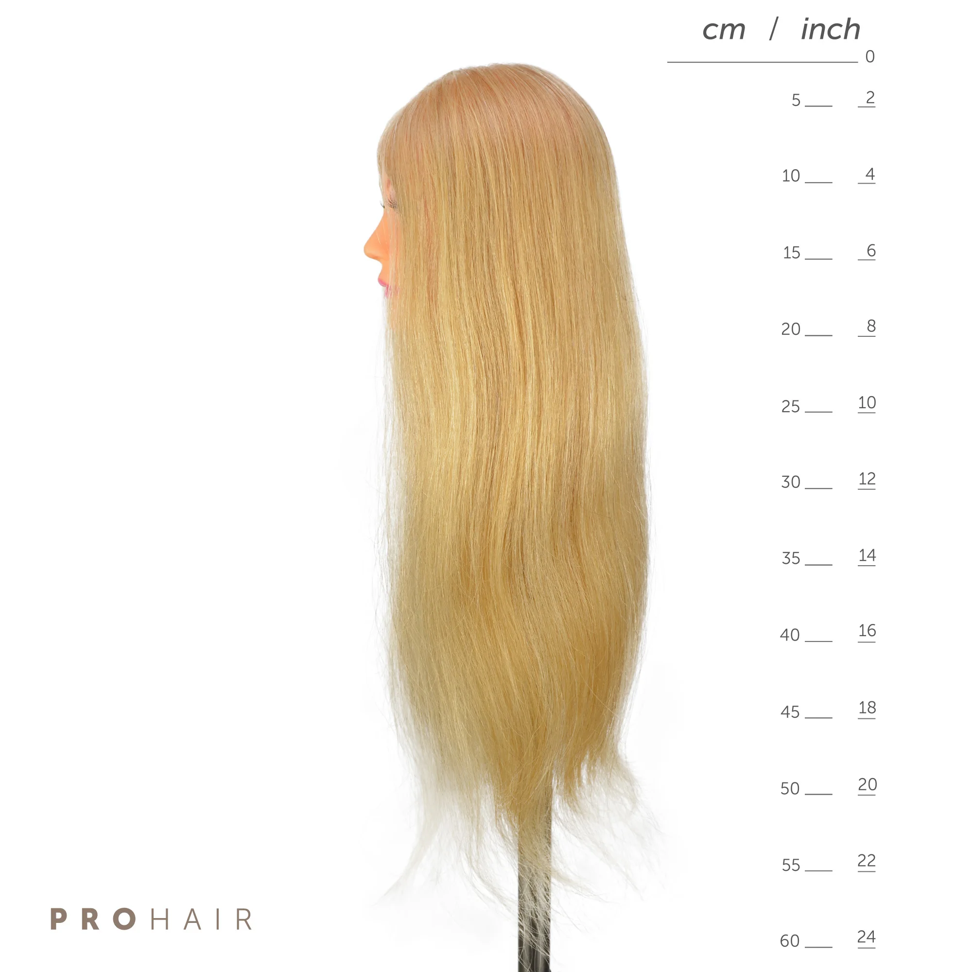 PROHAIR 60 см 24 '颼% человеческий волос светильник блондинка мини обучения головы