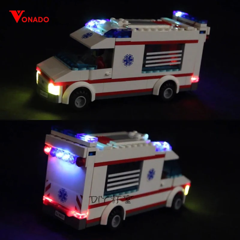 Светодиодный светильник совместимый с lego City Series аварийная скорая помощь друзья