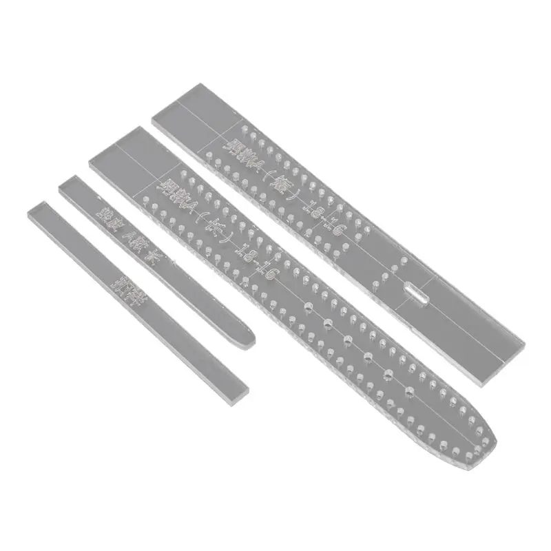 

4pcs/set Transparent Acrylic Watch Strap Band Stencil Template Mold DIY Leather Craft Tool Home Supplies For Men