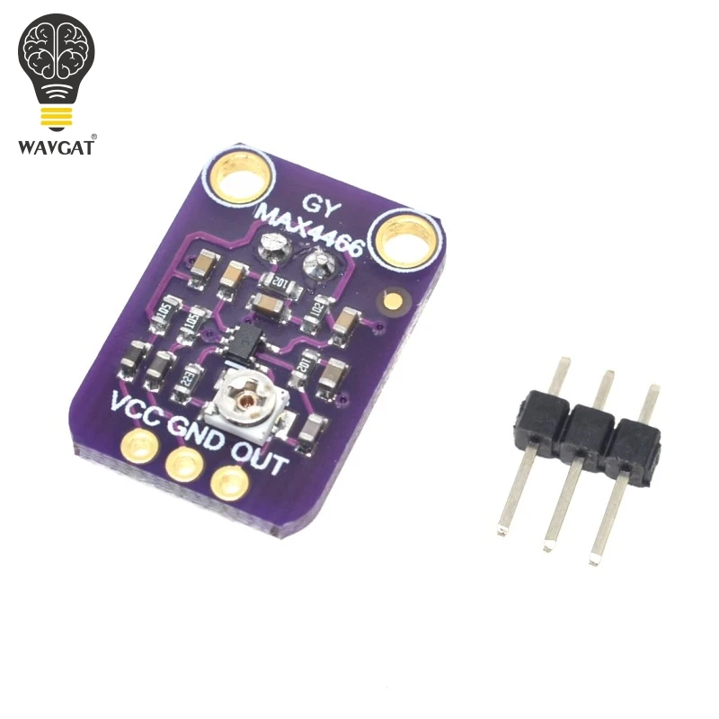 Модуль усилителя микрофона eletret MAX4466 с регулируемым коэффициентом усиления для