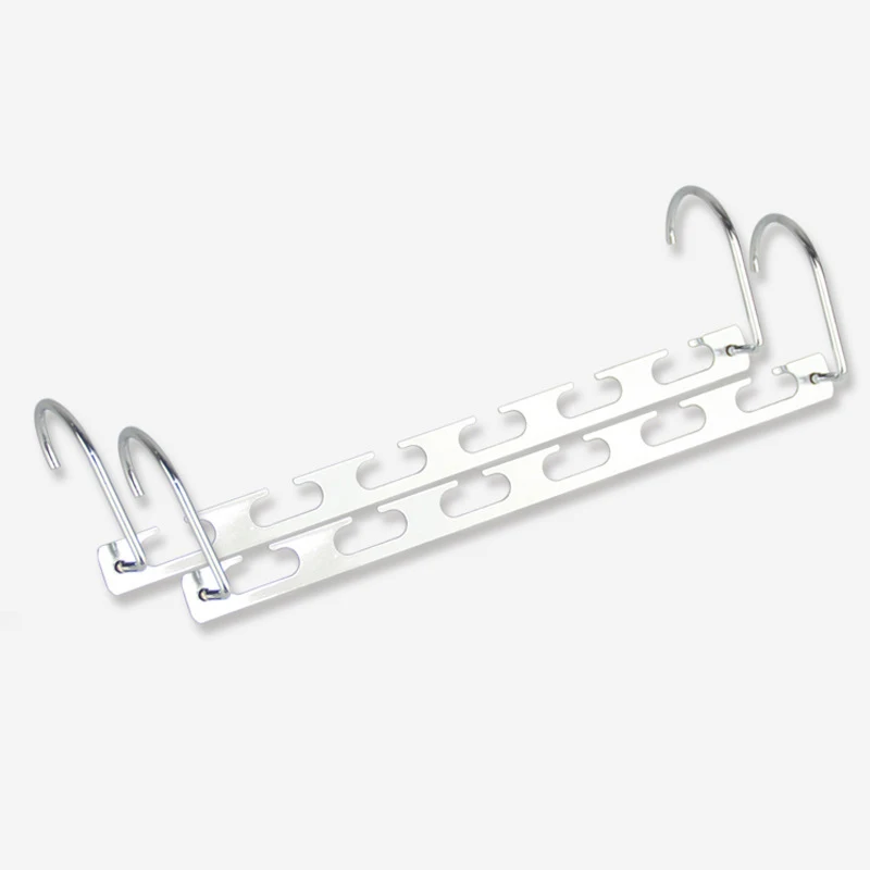 

Multi-Functional Closet Folding Metal Clothing Hanger Space Saver Wardrobe Organizer Rack