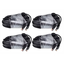 Gadinan 4 шт. RJ45 CAT5E CAT5 LAN Ethernet сетевой кабель черный 20 м 60 футов специально для IP PoE камеры системы комплект Gadinan 4 шт. RJ45 CAT5E CAT5 LAN Ethernet сетевой кабель черный 20 м 60 футов специально для IP PoE камеры системы комплект