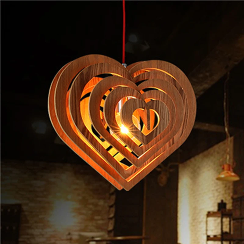 

Restoring Ancient ways the Geometric Snow Chandeliers Wood Light Droplight Pendant Living Room Bar Decorate Fixture Lamp