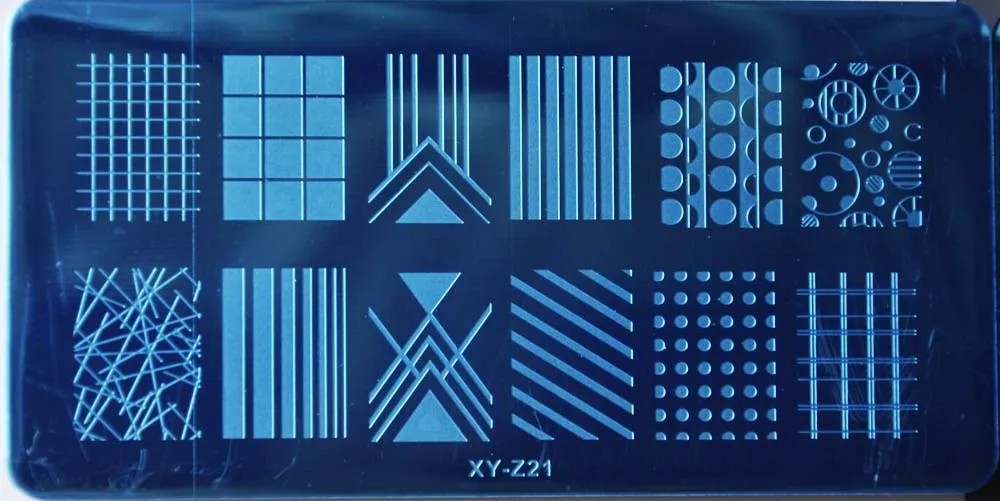 

NEW Image Plate 6*12 CM Nail Latest Geometry Strip-type Art Stamp Template Image Plates Polish Stamping #XY-Z-21#