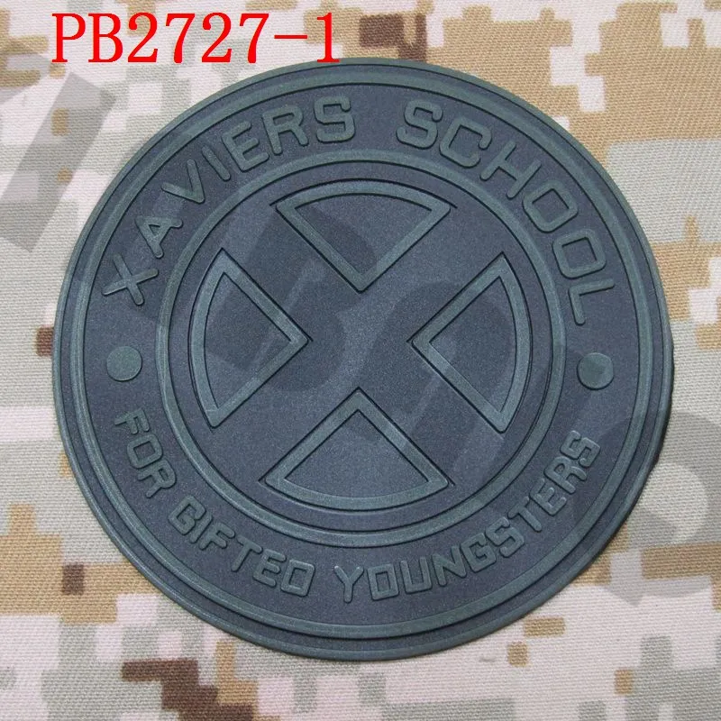 3D ПВХ патч X-MAN XAVIERS школы для одаренных подростков - Цвет: PB2727 Green