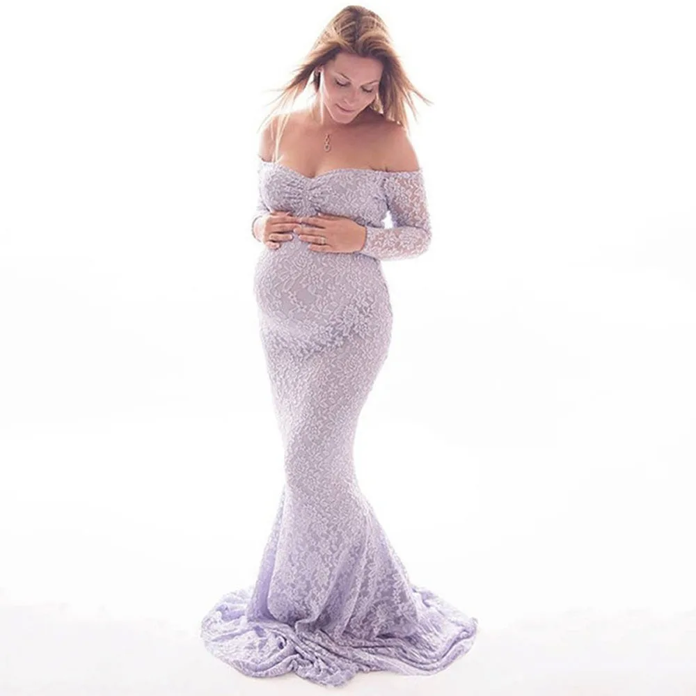 Vestido maternidad con encaje sin hombros embarazo premama Sexy Oferta vestidos premama sexy Vestido maternidad con encaje sin hombros embarazo premama Sexy Oferta vestidos premama sexy
