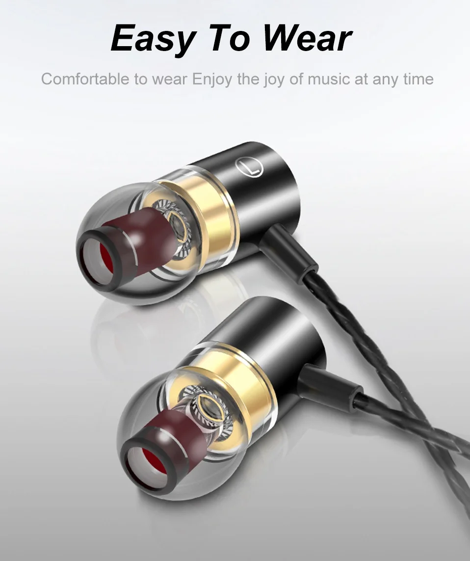 In-Ear Earphone Earbuds Metal Supper Bass Headphones Wired Earphones with Mic for Xiomi Phone Computer 3.5mm In Ear Headset      (1)