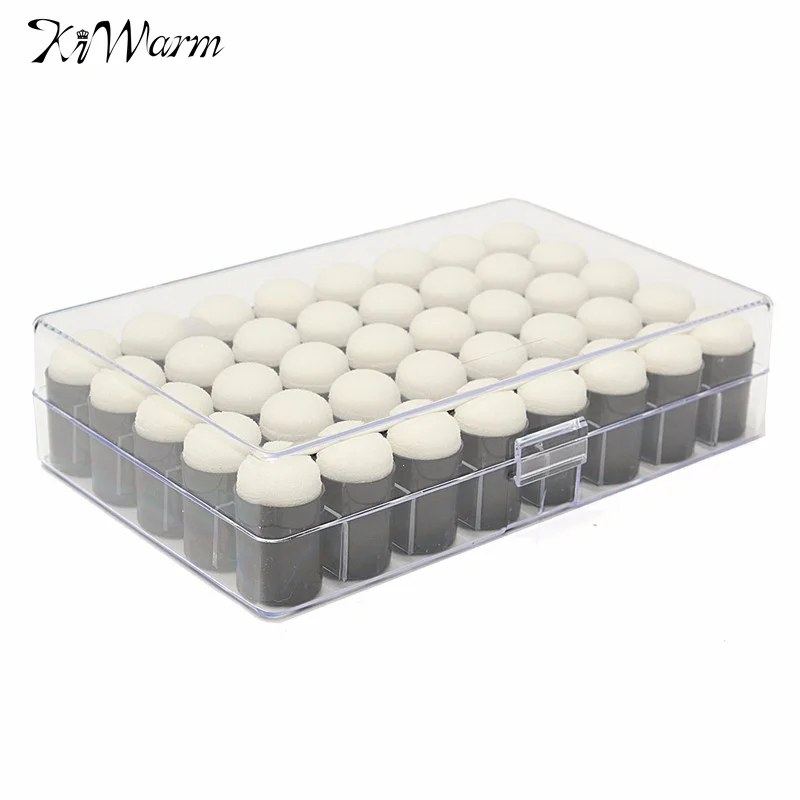 

KiWarm 40pcs Finger Sponge Dauber Painting Ink Pad Stamping Brush Craft Case Art Tools With Box Office School Darwing DIY Craft