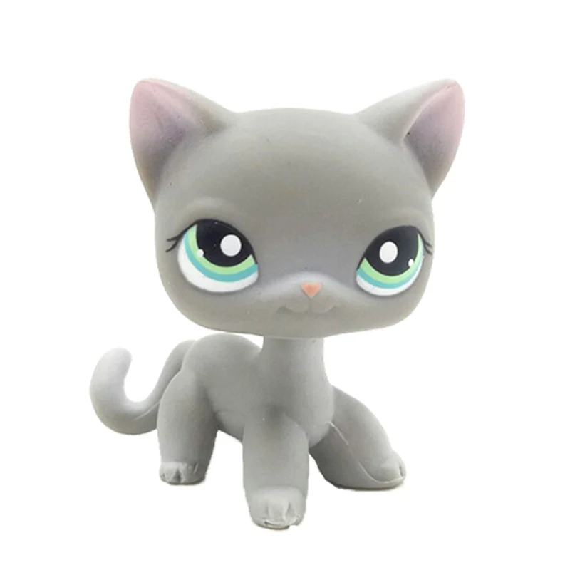 Tienda de mascotas LPS CAT Littlest, juguetes con cabeza de adoquín