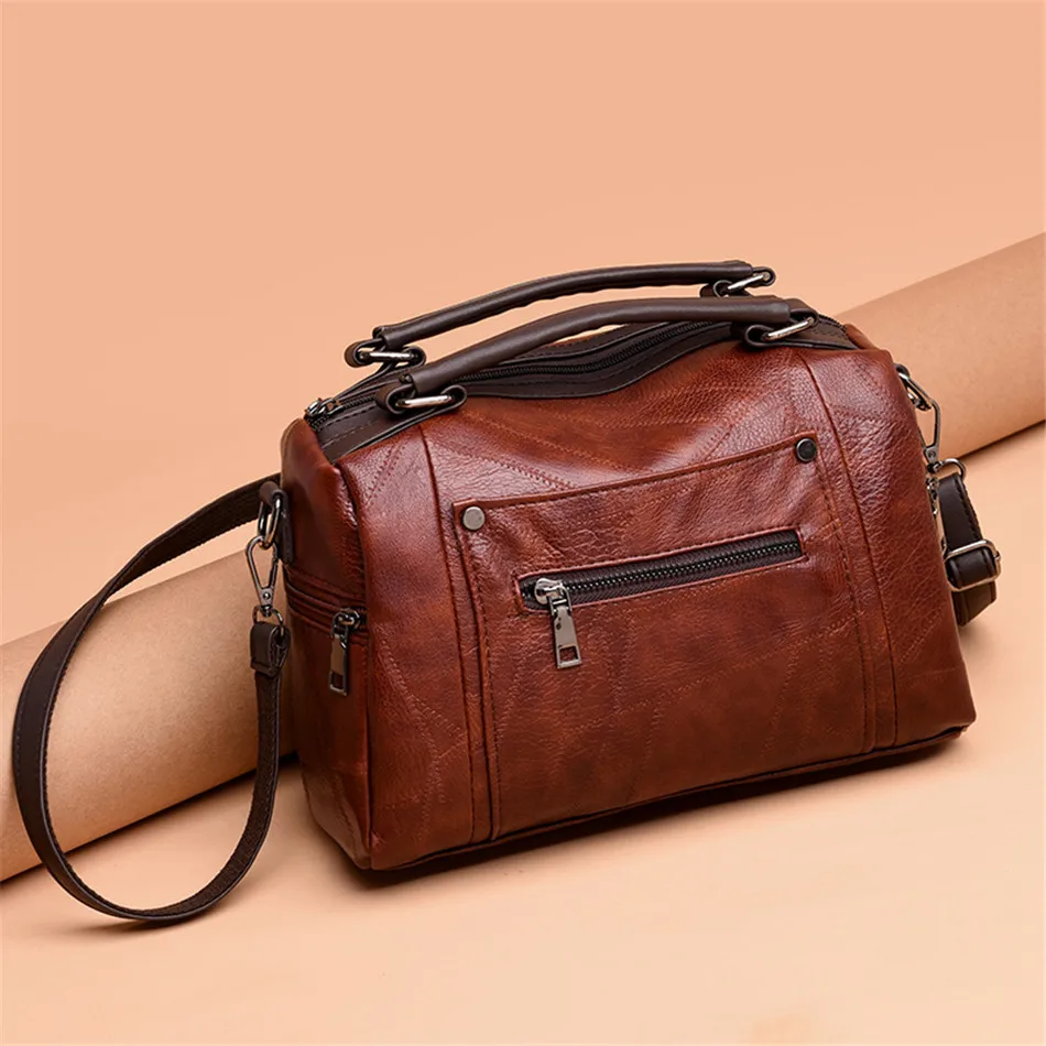 2019 crossbody للنساء حقيبة حقائب عالية الجودة البولينج حقيبة Sac الإناث الجلود حقائب كتف حمل عارضة حقيبة ساعي