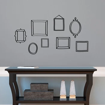 

Doodle Frame - Wall Decal Custom Vinyl Art Stickers for Kid's Art Galleries Whimsical F844