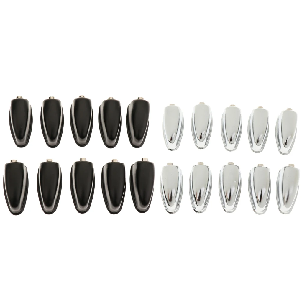 10 Pieces Finest Iron Bass Drum Claw Hooks Percussion Snare Drum Lugs Percussion  Instruments Accessory Silver/Black