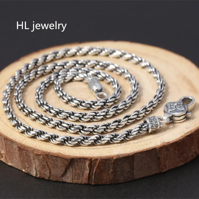 Ожерелье из серебра 100% пробы толщиной 3 мм 70 см|sterling silver necklace|925 sterling necklacelong necklace |