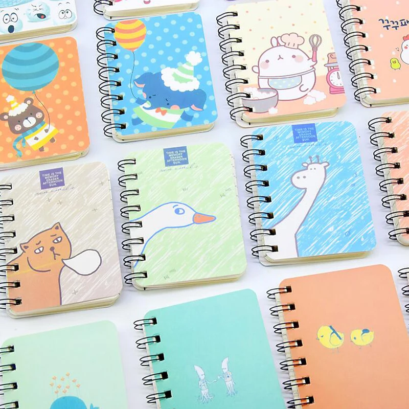 

Mini Cartoon Rollover Notebook Stationery Cute Animals Student Writing Book Portable Planner Office School Learning Accessories