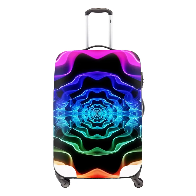 Модная 3D печать защита для багажа художественный стиль косметичка для 18-30 дюймов чемодан защитные чехлы багажные дорожные аксессуары - Цвет: Серебристый