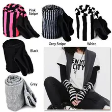 Lady Stretchy Soft Arm Warmer Long Sleeve Fingerless Gloves