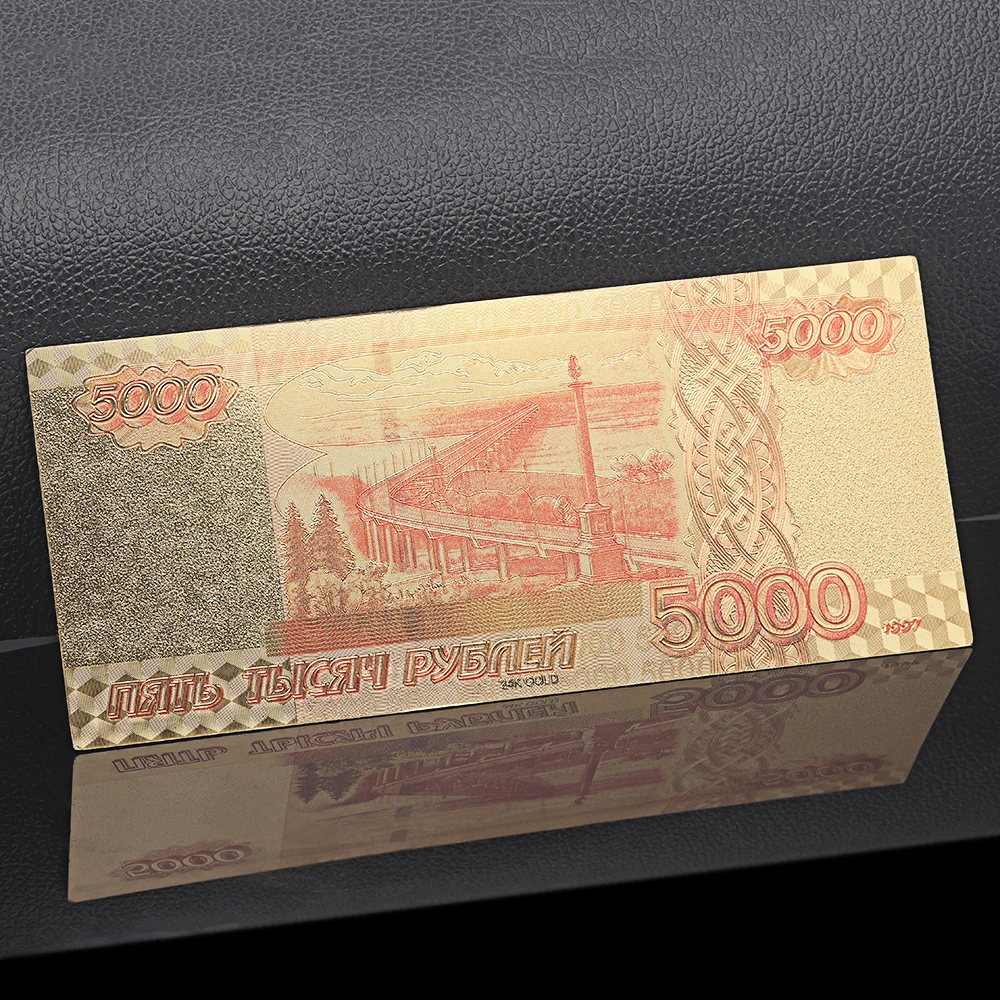VNFURU 5000 рубль золотые банкноты большой лидер 24 К золото 9999 монеты Золотая фольга