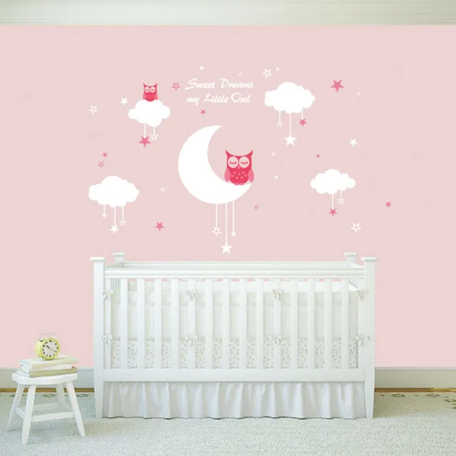 New 2018nursery Wall Decals Baby Owls For Sweet Dreams With Clouds New 2018nursery Wall Decals Baby Owls For Sweet Dreams With Clouds And Stars Nursery Vinyl