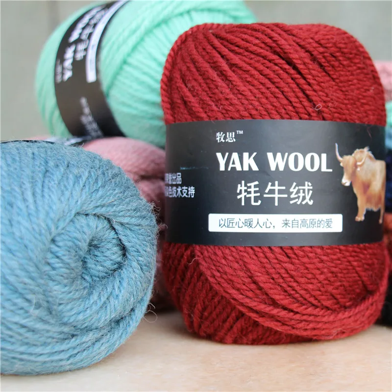 

Yak Wool Yarn for Knitting Fine Worsted Blended Crochet Yarn Knitting Sweater Scarf 3 ply 1pc 100g