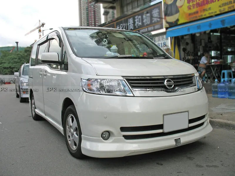 Для Nissan Serena C25 СТЕКЛОВОЛОКНО FRP JP Стиль передняя губа/боковая юбка обвес(2005-2011