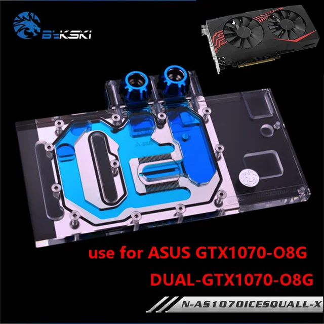 Extraordinary Offers BYKSKI Water Block use for ASUS GTX1070-O8G-SI/GAMING /GTX 1060 Dual RGB Light/Full Cover Graphics Card Copper Radiator Block