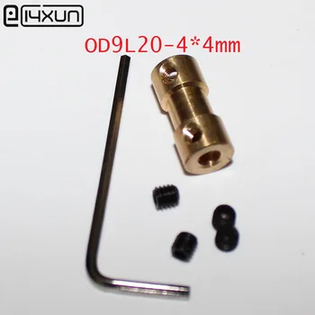 

6sets OD9L20 4x4mm rigid metre motor coupler 4mm to 4mm coupling transmission parts connector HM Accessories