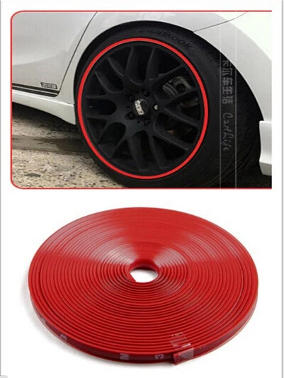 red car wheel rim edge protector ring guard tape sticker rubber strip for benz strip for car strips redstrip sticker aliexpress