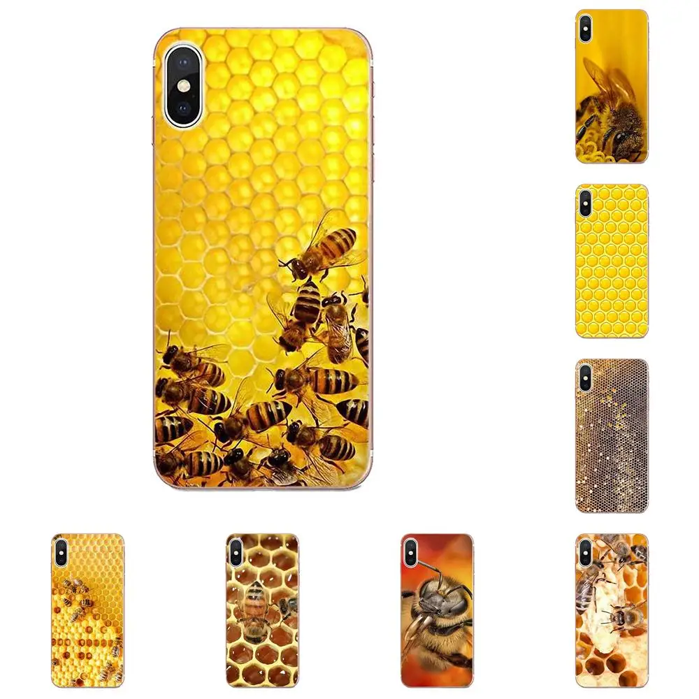 Дизайнерский чехол для телефона Apple iPhone 4 4S 5 5C 5S SE 6 6S 7 8 Plus X XS Max XR Golden Honeycomb