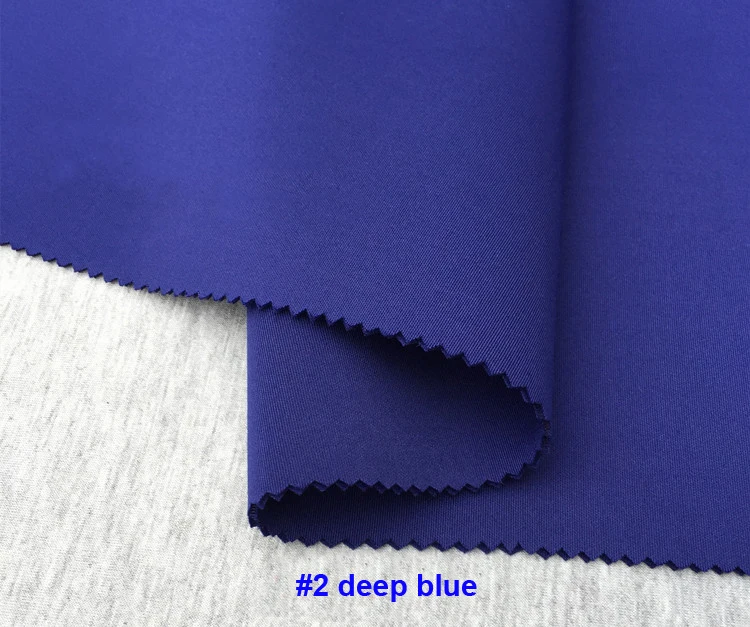 Хорошая форма модный текстиль королевский синий черный стрейч трикотажная ткань для куртки