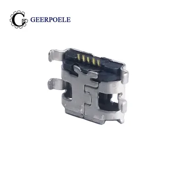 

20 pcs/lot Warp Edge 5 Pin DIP 4 Foot Plastic Shell Micro USB Connector Jack Tail Plug Sockect Terminals Flat Edge